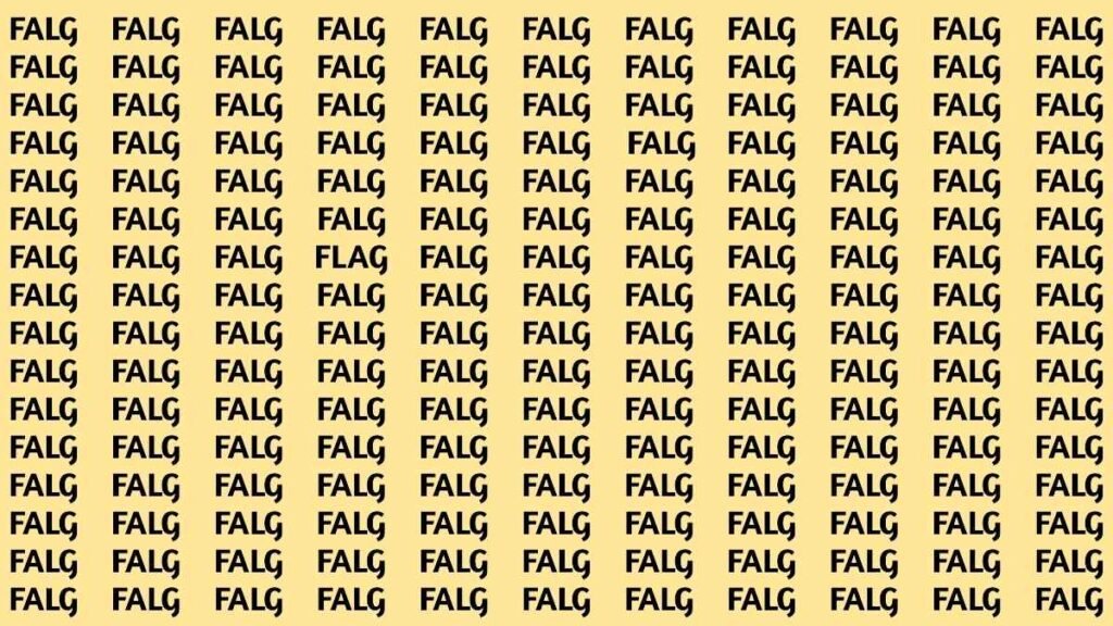 How Fast Can You Spot the Word FLAG Among Similar FALGs?