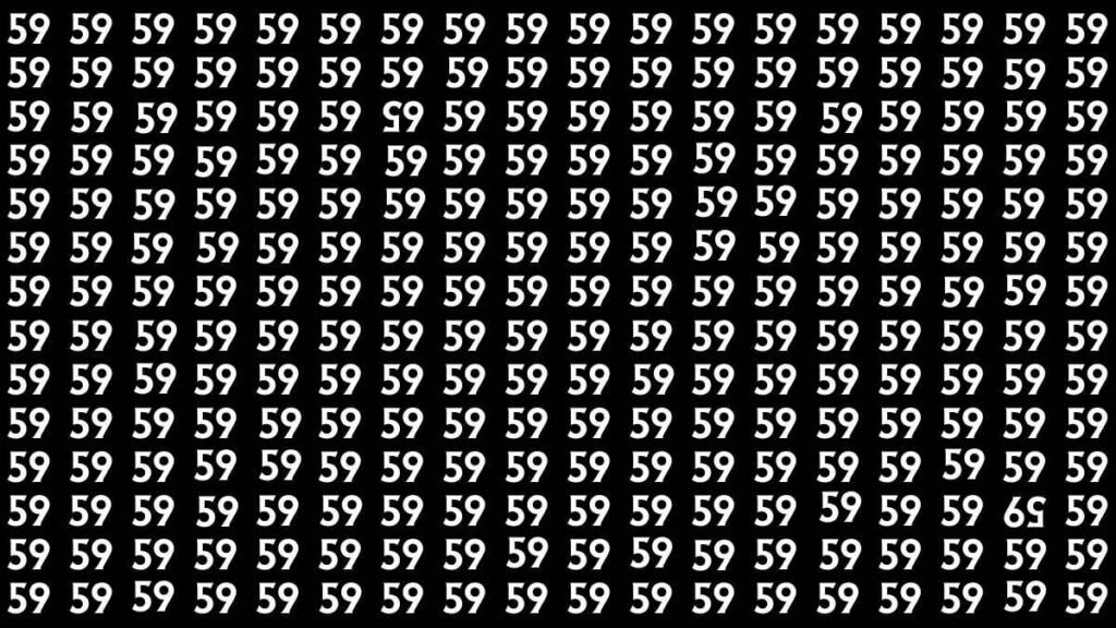 How to Spot the Inverted 65 and 59 Hidden Among 59s – Optical Illusion Challenge
