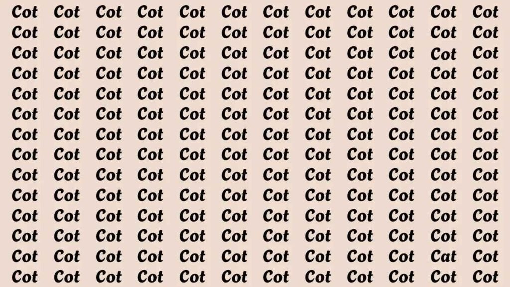 Why Most People Struggle to Spot the Word “Cat” Among “Cot” in 6 Seconds
