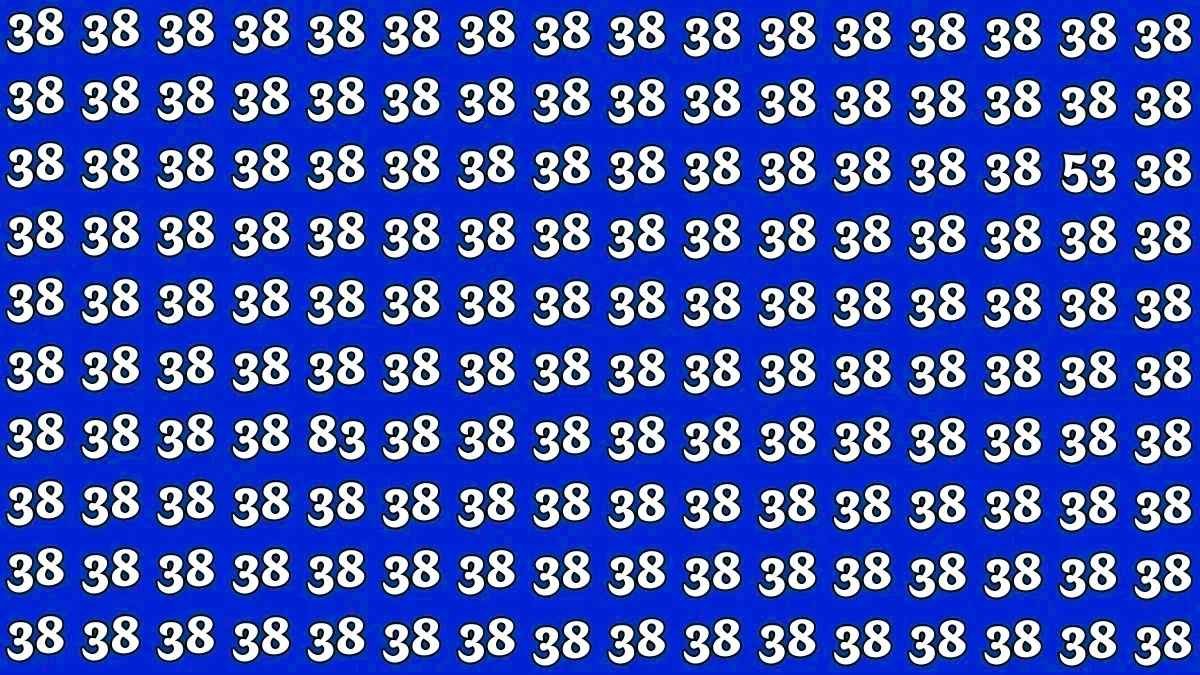 Why the Optical Illusion with 38s is Baffling: How to Spot the Hidden 53 and 83
